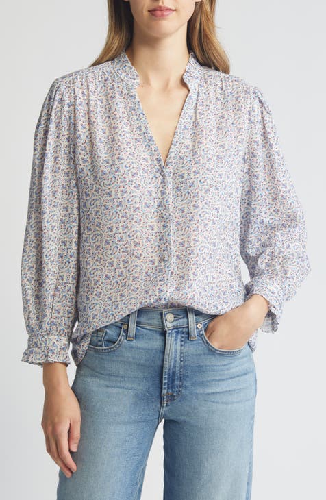 Keyra Floral Print Button-Up Top