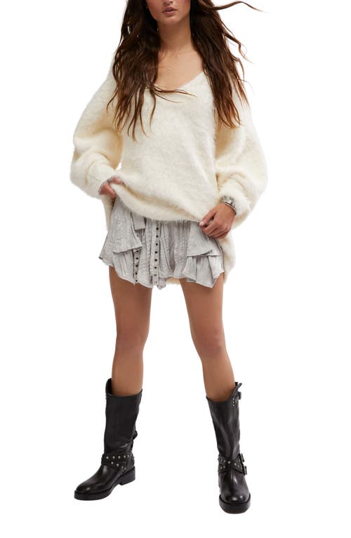 Shop Free People Sparrow Fuzzy Sweater In Ivory