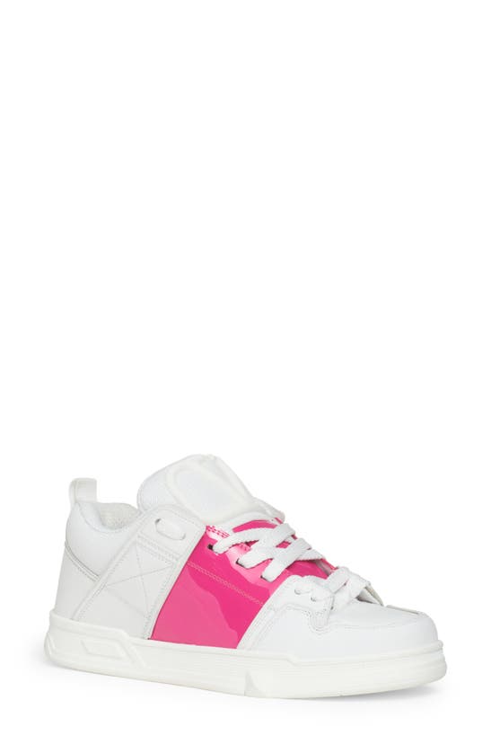 Valentino Garavani Open Skate Sneaker In 7bu Bianco/ Pink