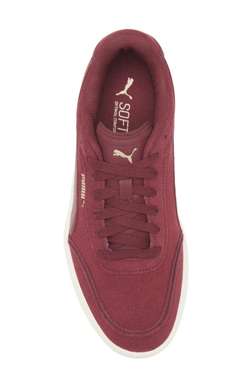 Puma Club Pearl Sneaker In Dark Jasper-dark Jasper-gold