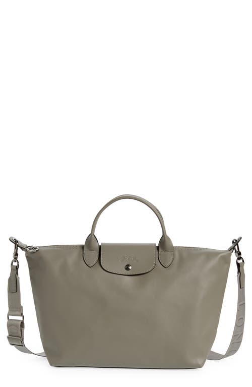 Longchamp Medium Le Pliage Xtra Leather Shoulder Tote in Turtledove at Nordstrom