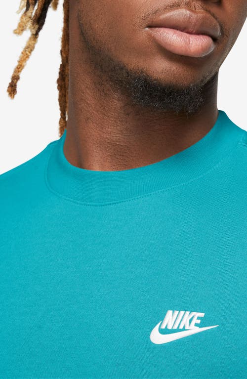 Shop Nike Club Crewneck Sweatshirt In Dusty Cactus/white