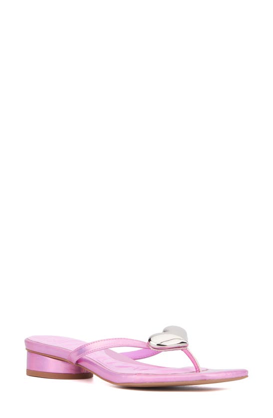 Shop Olivia Miller Love Buzz Sandal In Neon Pink