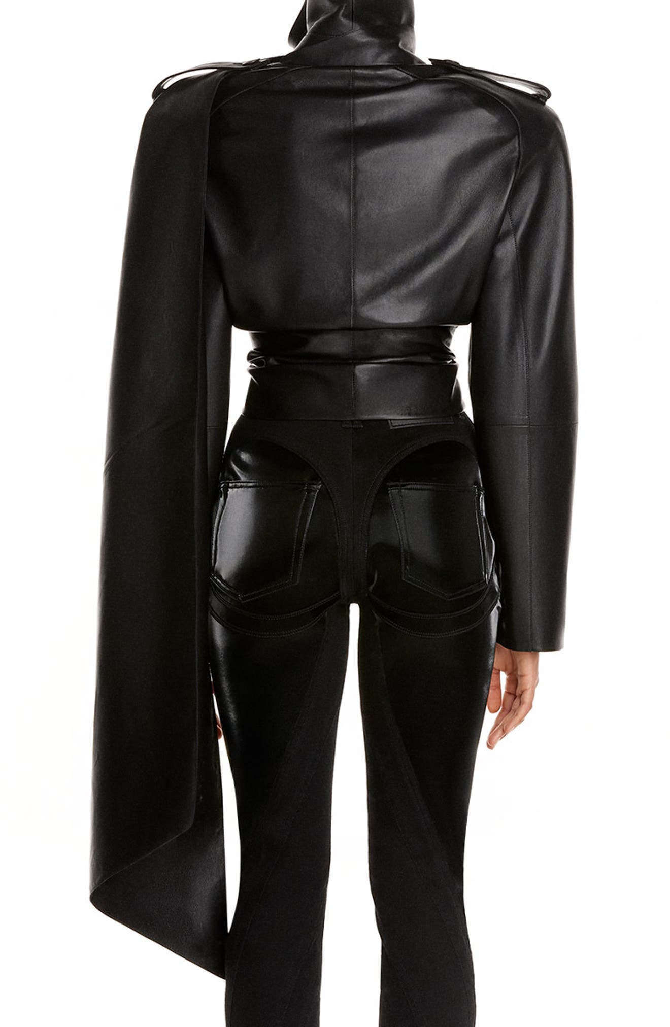 asymmetric leather jacket