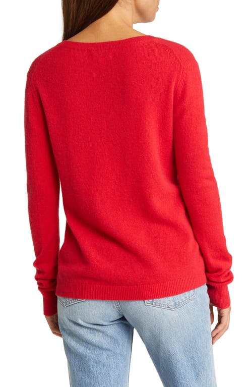 Shop Nordstrom V-neck Cashmere Sweater In Red Chinoise