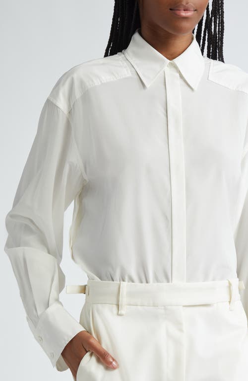 Shop Proenza Schouler Long Sleeve Button-up Shirt In Bone