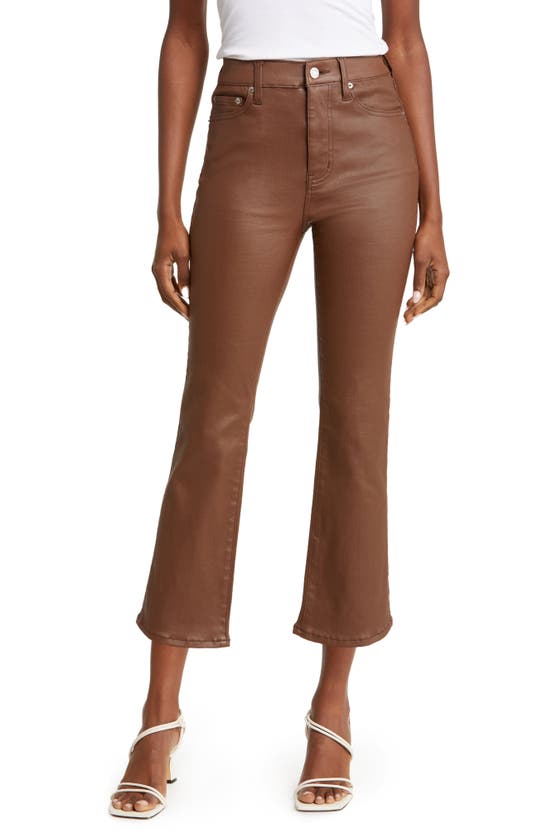 DAZE SHY HIGH WAIST COATED KICK FLARE JEANS