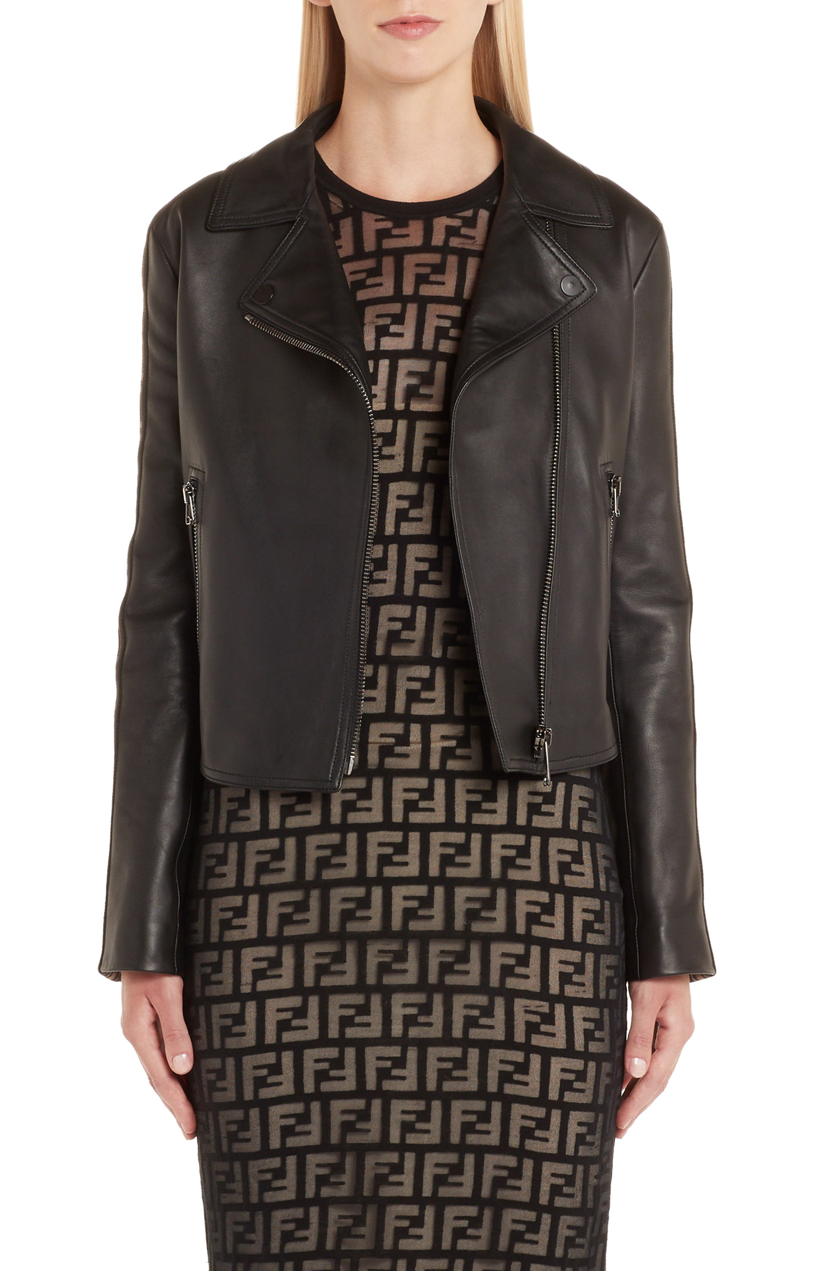 fendi women's leather jacket
