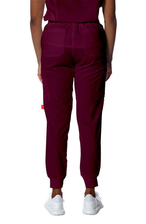Members Only Valencia Jogger Scrub Pants In Wine