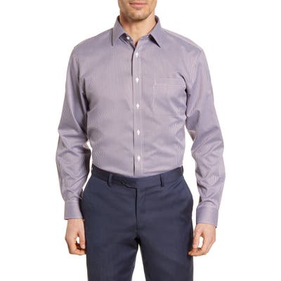 Nordstrom Shop Smartcare(TM) Traditional Fit Check Dress Shirt - Burgundy