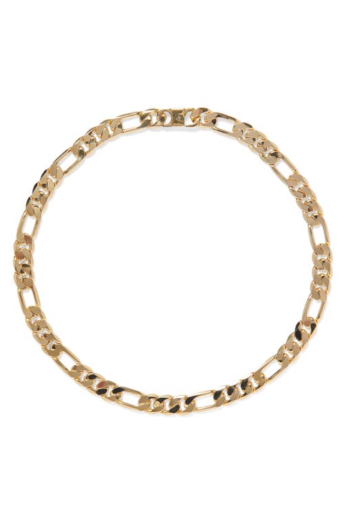 Lady Grey Large Figaro Chain Necklace In Gold