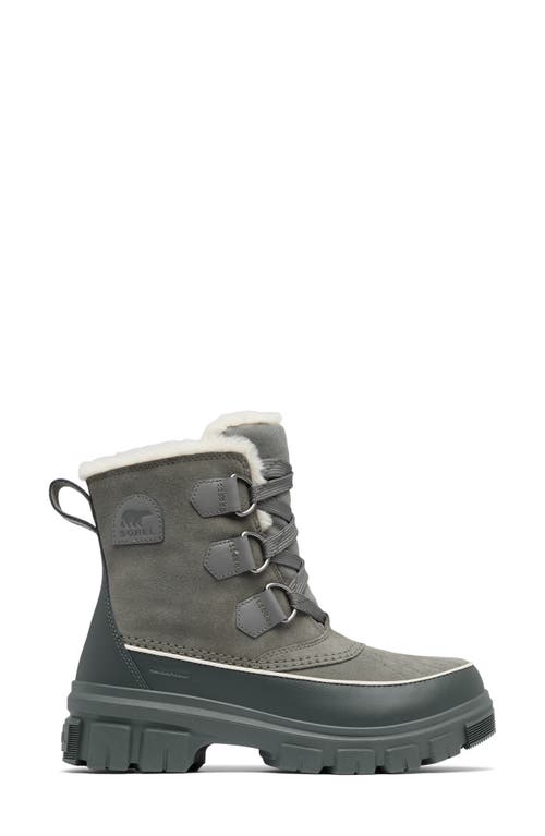 Sorel Tivoli V Faux Fur Lined Waterproof Boot In Quarry/grill