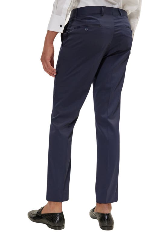 Ron Tomson Classic Tuxedo Pants In Navy