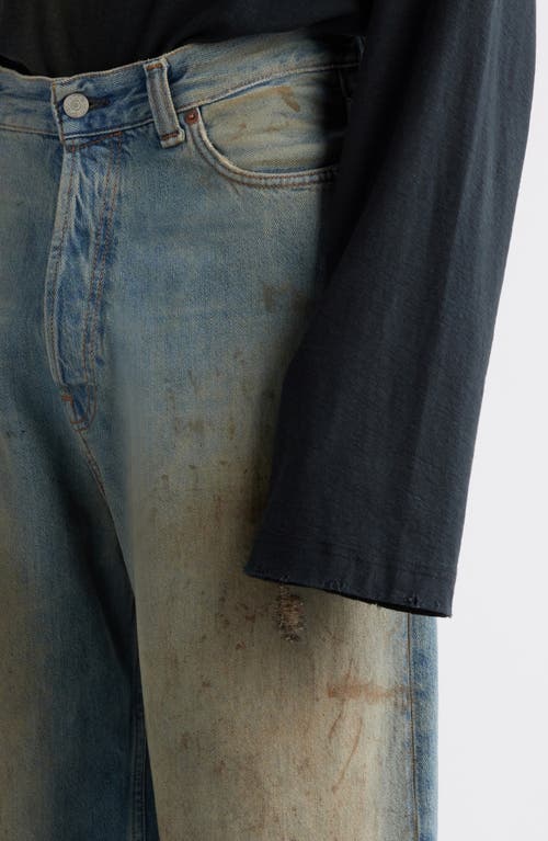 Shop Acne Studios 2023 Penicillin Super Baggy Fit Jeans In Mid Blue