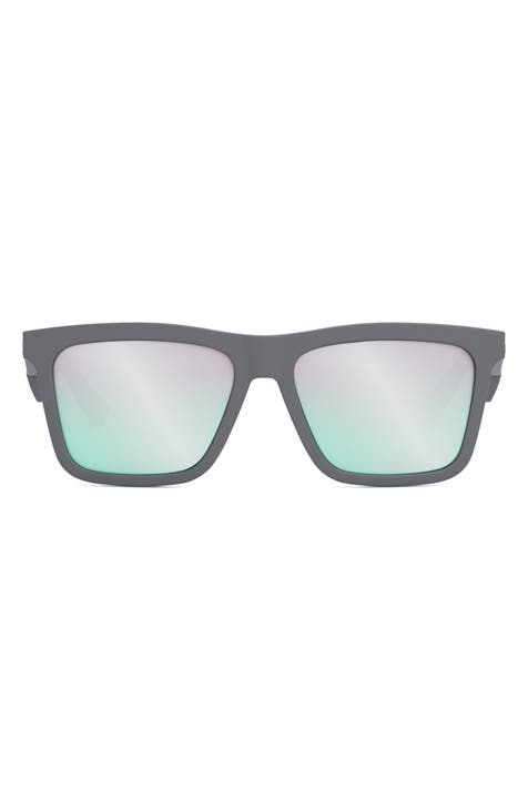 'DiorB27 S1I 56mm Rectangular Sunglasses