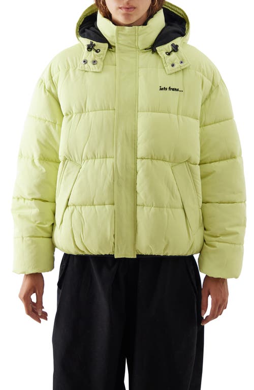 iets frans Hooded Puffer Jacket in Lime