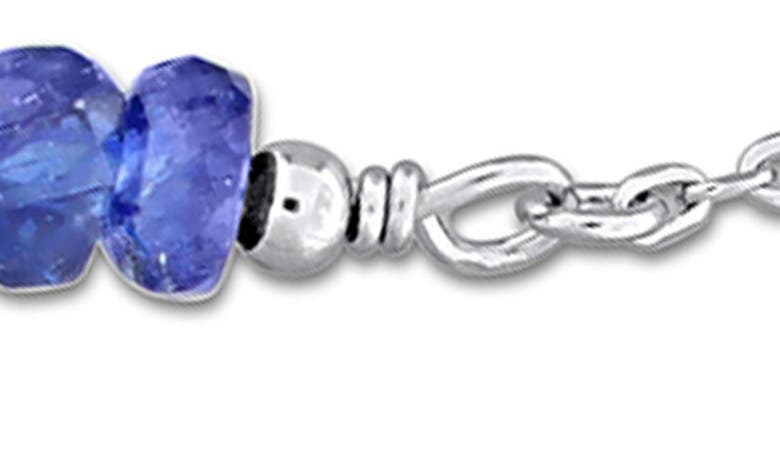 Shop Delmar Beaded Chain Bracelet In Blue Sapphire