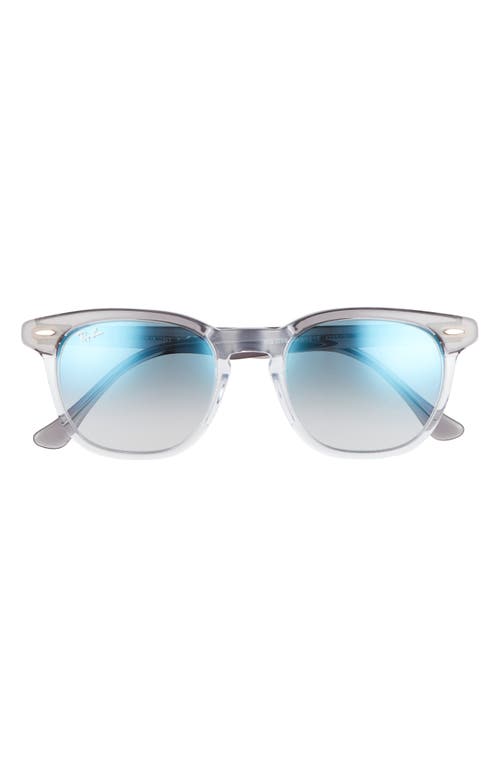 Ray-Ban 52mm Gradient Square Sunglasses in Grey /Clear Gradient Blue at Nordstrom