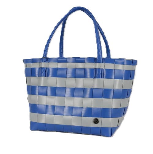 Shop Handed By Paris Spirit Recycled Tote Bags In Dutch Blue/elephant