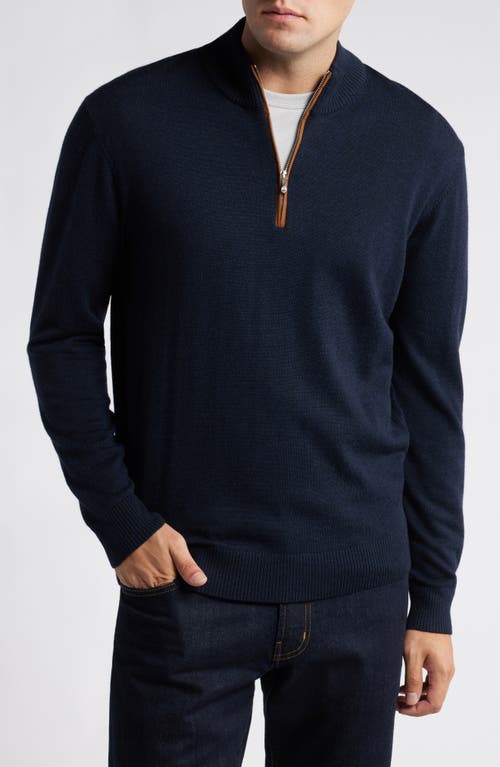 Shop Johnnie-o Raynor Half Zip Wool Sweater In Shanty