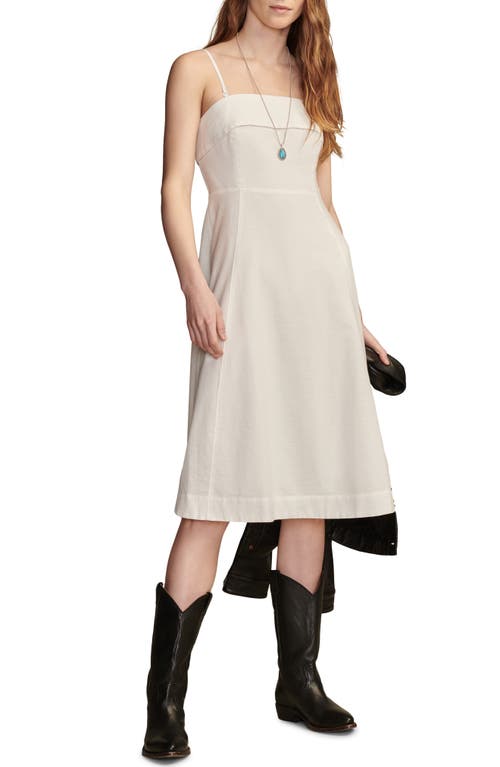 Lucky Brand A-Line Midi Dress Bright White at Nordstrom,