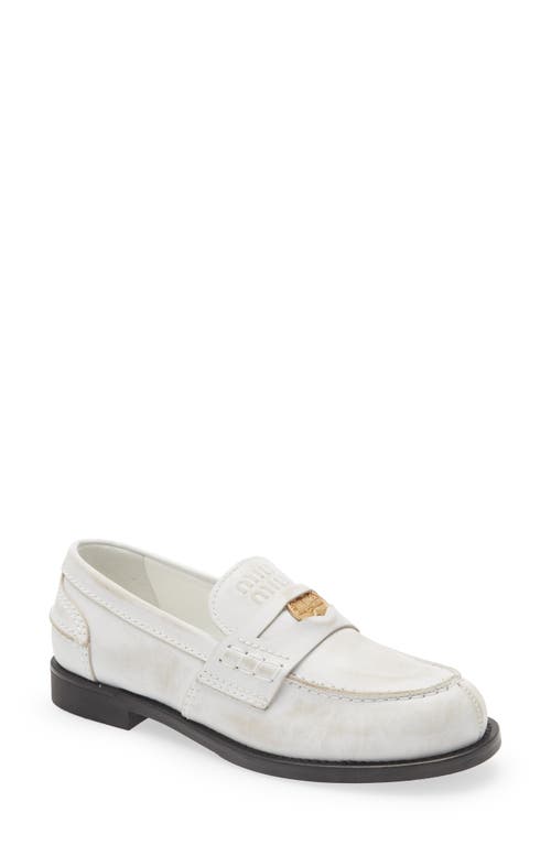 Miu Penny Loafer Bianco at Nordstrom,