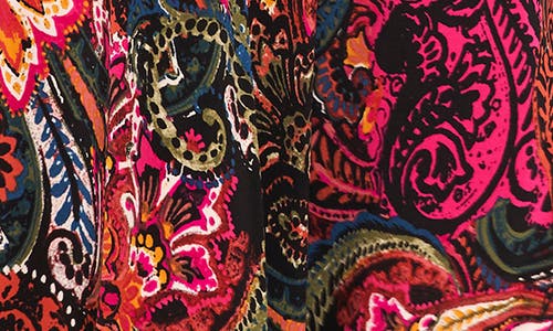 Chaus Paisley Print Skirt In Red Stp Lace