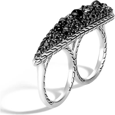 John Hardy Classic Chain Black Sapphire Two-Finger Ring