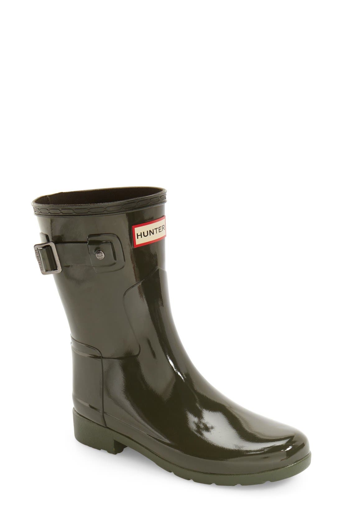 hunter refined short gloss rain boots