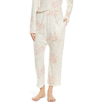The Great. The Lounge Crop Pajama Pants, (fits like 12-14 US) - Ivory
