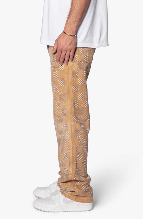 Mnml Check Cotton Utility Pants In Brown