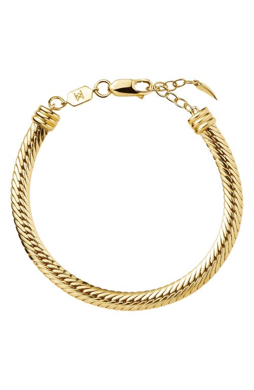 Shop Missoma Camail Snake Chain Bracelet In Gold