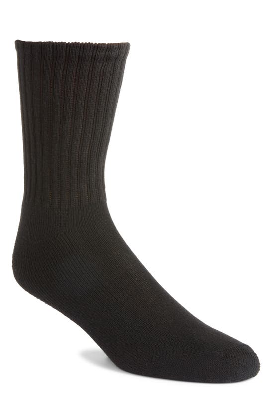 Shop American Trench Solid Crew Socks In Black