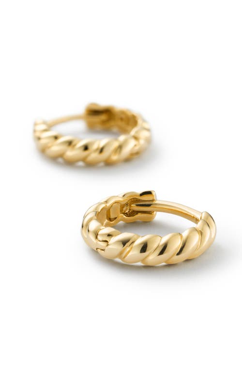 Shop Ana Luisa Twisted Hoop Earrings In Gold