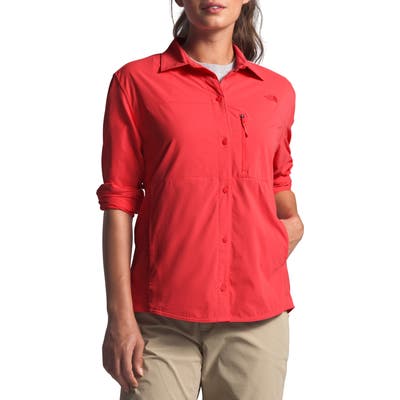 The North Face Outdoor Trail Long Sleeve Shirt, Red