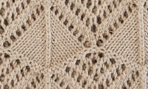 Bibs Organic Cotton Wavy Knit Baby Blanket In Vanilla