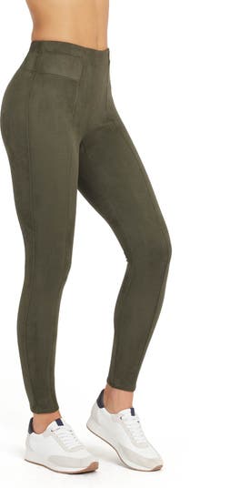 SPANX, Pants & Jumpsuits, Spanx Faux Suede Leggings In Chocolate Brown