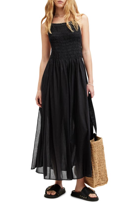 Shop Allsaints Iris Halter Dress In Black