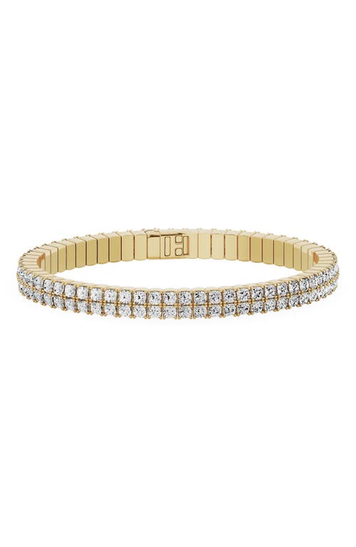 Jennifer Fisher 18K Gold Double Row Diamond Bangle Bracelet - 16.04 ctw in 18K Yellow Gold at Nordstrom, Size 6.5