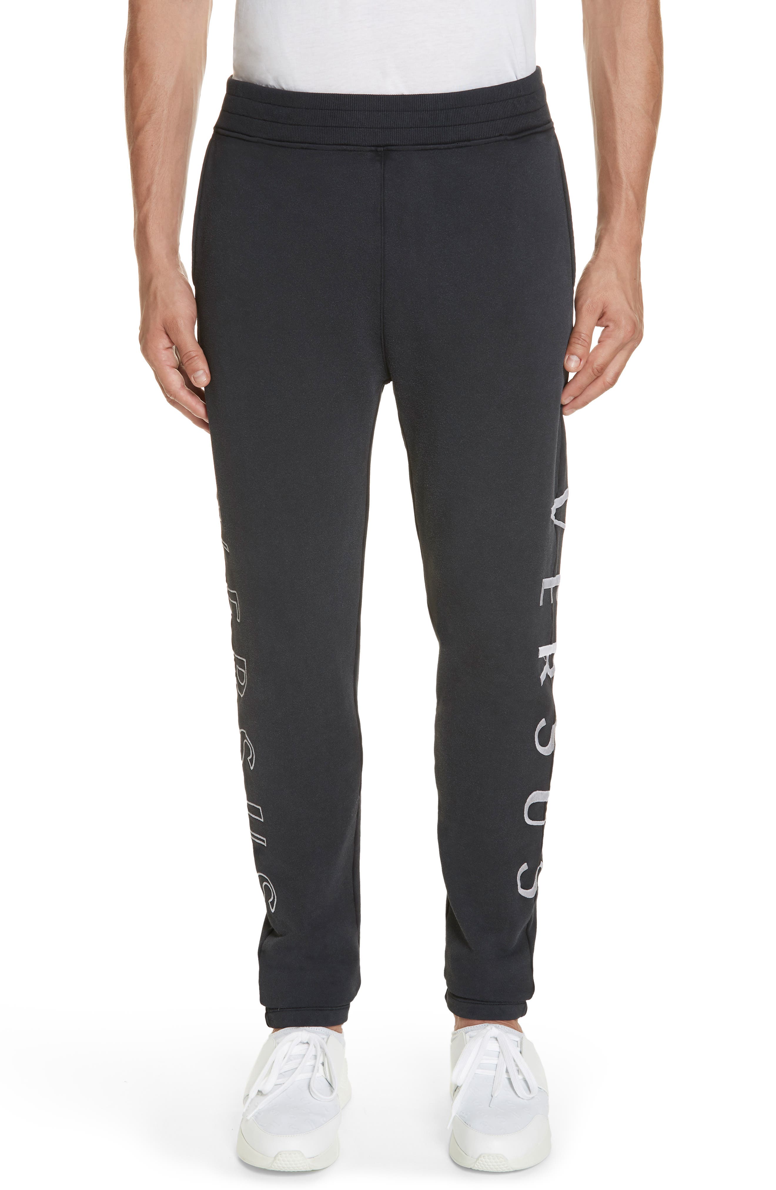 Versus Versace Logo Embroidered Sweatpants, Black