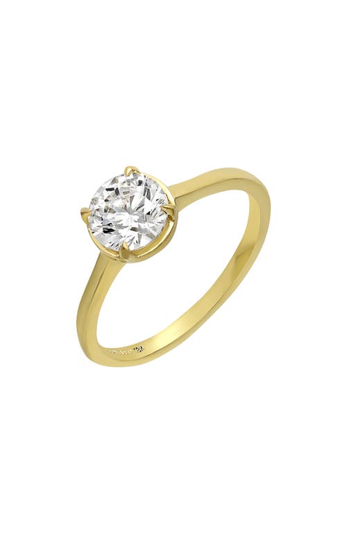 Bony Levy Cubic Zirconia Engagment Ring in Yellow Gold