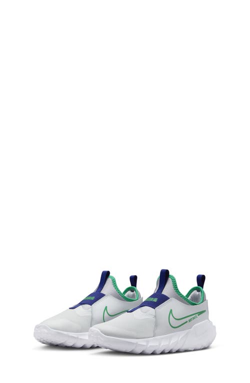Nike Flex Runner 2 Slip-On Running Shoe in White/Platinum/Blue/Green at Nordstrom, Size 6 M