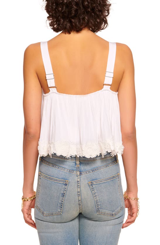 Shop Ramy Brook Elizabeth Floral Lace Appliqué Top In Ivory