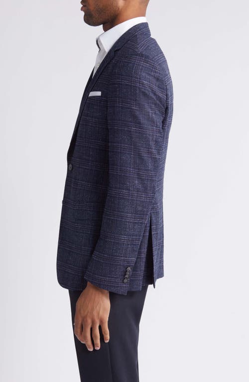 Shop Hugo Boss Boss Hutson Plaid Wool Blend Sport Coat In Dark Blue