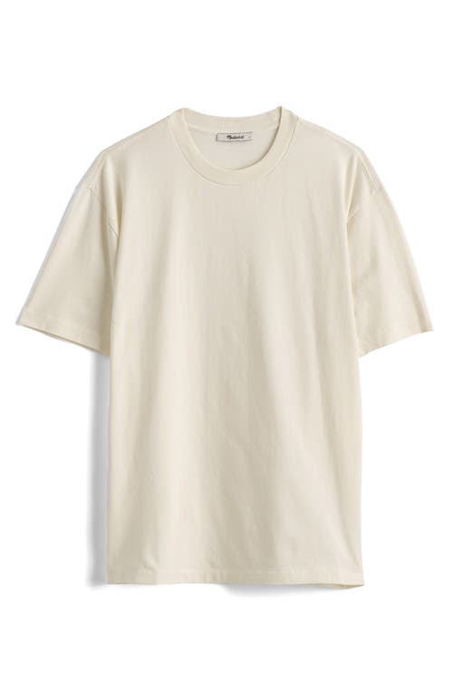 Madewell Garment-dyed Allday Crewneck Pocket Tee In Soft White