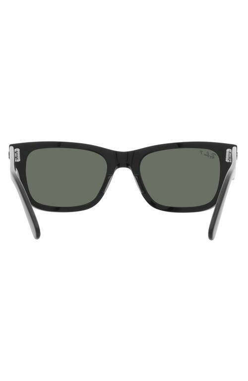 Shop Ray Ban Ray-ban Mr Burbank 55mm Polarized Rectangle Sunglasses In Black/polar Green