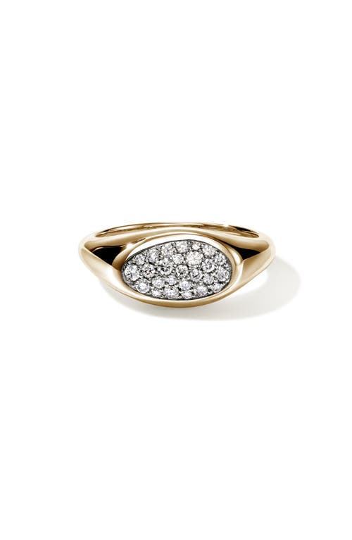 John Hardy Small Pebble Ring, Gold, Diamonds In Gold