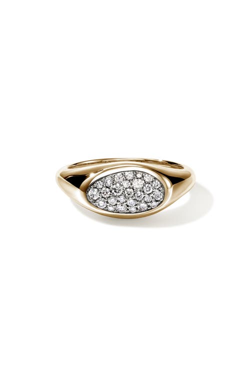 Shop John Hardy Small Pebble Ring, Gold, Diamonds