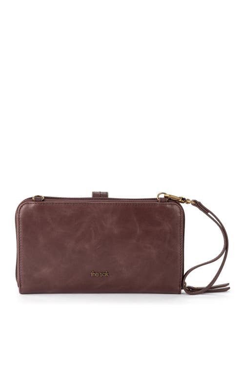 Shop The Sak Iris Smartphone Crossbody In Mahogany Tile Emboss