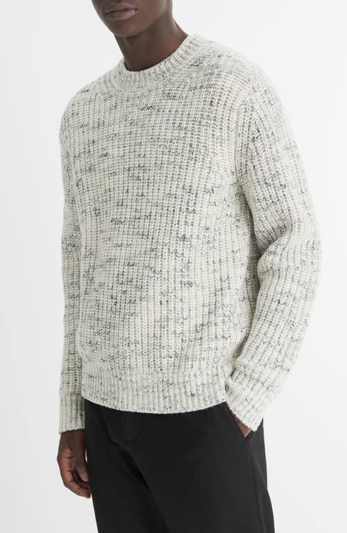 Shop Vince Super Space Dye Wool Sweater In White